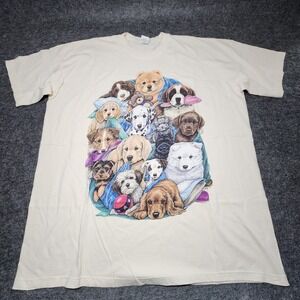 Vintage Katz Carr Womens Night Sleep Shirt Dogs Collage Graphic One Size Big